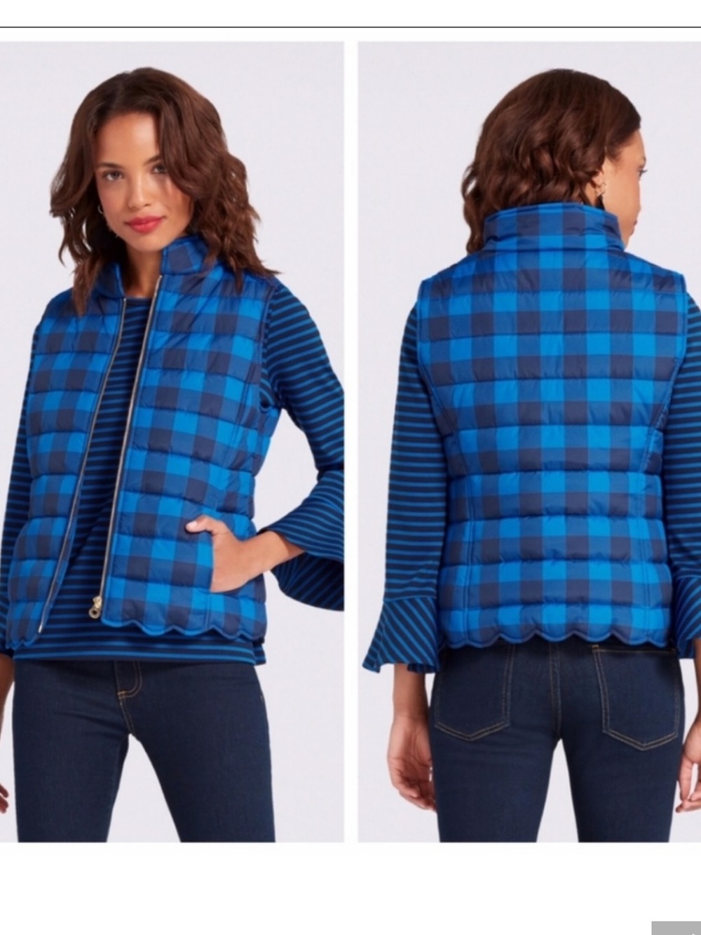 DRAPER JAMES Buffalo Plaid Quilted Puffer Vest